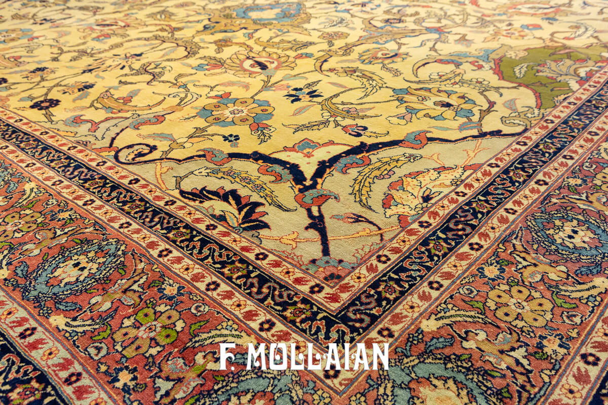 Tabriz Rug Beige Field n°:939640